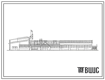 Фасады Типовой проект 503-4-74.92 Здание станции технического обслуживания легковых автомобилей на 6 постов