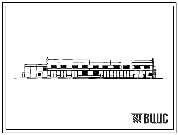 Фасады Типовой проект 503-1-67.87 Производственный корпус гаража на 100 грузовых автомобилей