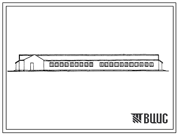 Фасады Типовой проект 801-2-118.13.90 Коровник на 50 коров прявязного содержания с законченным производственным циклом. Стены кирпичные (для подсобных хозяйств предприятий). Для центрального, центрально-черноземного, северо-западного районов РСФСР