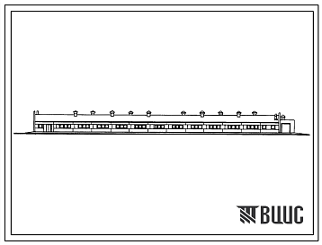 Фасады Типовой проект 801-2-60.85 Коровник на 200 коров привязного содержания с утилизацией тепла (рамный каркас)