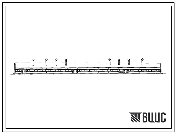 Фасады Типовой проект 801-4-3 Здание для выращивания 500 телок от 2,5 до 6-месячного возраста