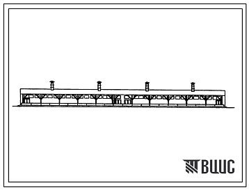 Фасады Типовой проект 801-4-31 Здание для откорма 250 голов молодняка крупного рогатого скота с содержанием на глубокой подстилке. Содержание от 12 до 18 месяцев - в секциях с кормлением под навесом. Раздача кормов – мобильная. Удаление навоза – бульдозером. Раз