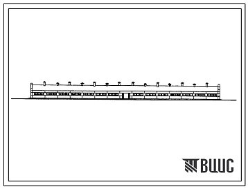 Фасады Типовой проект 801-4-56.83 Здание для доращивания 720 голов молодняка крупного рогатого скота беспривязного содержания (рамный каркас)