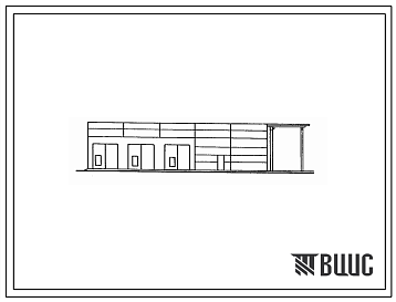 Фасады Типовой проект 801-6-46.90 Кормоприготовительный цех для ферм на 400 коров с весовым дозированием (на комплекте оборудования КОРК-15А). Размеры здания - 12x30 м. Расчетная температура: -20, -30, -40°С. Стены - панельные легкобетонные Покрытие - железобето
