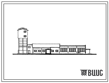 Фасады Типовой проект 802-6-7.83 Кормоцех со складом комбикормов и котельной