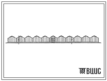 Фасады Типовой проект 810-1-26.88 Блок зимних теплиц площадью 6 га для выращивания рассады и овощей на малообъемной гидропонике. Расчетная наружная температура -20, -30С.