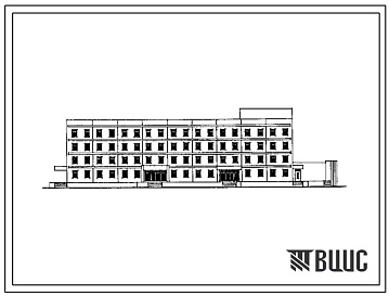 Фасады Типовой проект 252-03-51с.88 Межрайонный наркологический диспансер в сельской местности на 120 коек. Сейсмичность 8 баллов. Здание одно-, трех -,  пятиэтажное. Каркас по серии 1.020.1-2с.  Стены из однослойных легкобетонных панелей по серии 1.030.1-1.