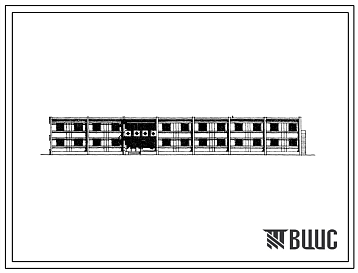 Фасады Типовой проект 164-80-51П Двухэтажное общежитие на 100 мест для рабочих, служащих, студентов и учащихся профтехучилищ. Для строительства в 4А, 4Г климатических подрайонах сейсмичностью 7 баллов и несейсмических районах на грунтах 2 типа просадочности.
