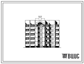 Фасады Типовой проект 90-0135.13.87 Пятиэтажная блок-секция торцевая левая на 20 квартир. Для Воронежа и Воронежской области
