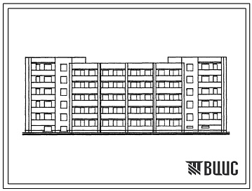Фасады Типовой проект 1-318-36 Пятиэтажный 60-квартирный жилой дом с малыми квартирами (с сантехкабинами). Для городского строительства в Литовской ССР.