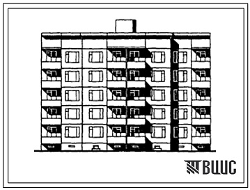 Фасады Типовой проект 90-0117.13.86 Блок-секция 5-этажная 20-квартирная рядовая с торцевыми окончаниями 2-2-3-3 (для строительства в городе Калининграде и Калининградской области)