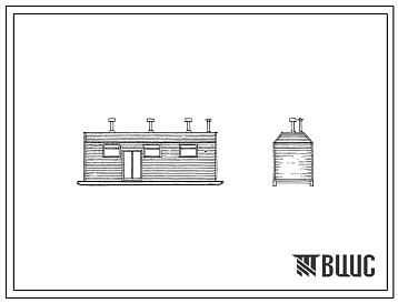 Фасады Типовой проект 420-03-4 Инвентарные временные здания и сооружения контейнерного и передвижного типа, размещаемые в УТС серии 420-03. Раздаточная пропан-бутана на 8 баллонов.