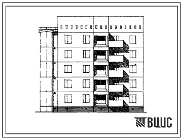 Фасады Типовой проект 148-033сп Блок-секция пятиэтажная 10-квартирная поворотная обратная левая (правая) 4Б-3Б.