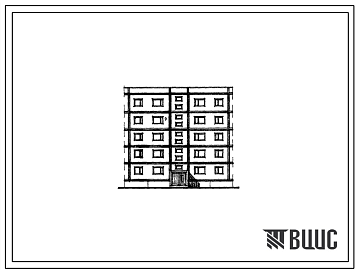 Фасады Типовой проект 133-011 Блок-секция пятиэтажная 15-квартирная рядовая 2Б-2Б-2Б.
