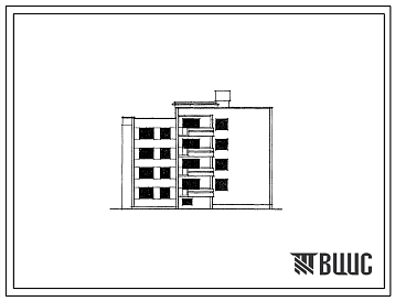 Фасады Типовой проект 111-89-17 Четырехэтажный односекционный дом на 16 квартир (однокомнатных 1Б-1; двухкомнатных 2Б-8; трехкомнатных 3Б-7). Для строительства в 2В климатическом подрайоне сельской местности Белорусской ССР