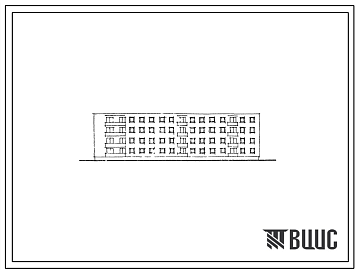 Фасады Типовой проект 70-05с 4-этажная блок-секция торцевая правая на 28 квартир с несущим сборно-монолитным железобетонным каркасом и заполнением стен из кирпича (в районах с сейсмичностью 9 баллов).