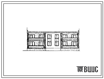 Фасады Типовой проект 42-0120с/1 Двухэтажная блок-секция рядовая (торцевая) на 4 квартиры (четырехкомнатная 4Б-2, пятикомнатных 5Б-2). Для строительства в 4б и 4В климатических подрайонах Азербайджанской ССР сейсмичностью 7 и 8 баллов