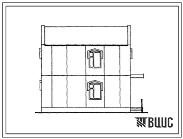 Фасады Типовой проект 141-55-28с.13.86 Одноквартирный 2-этажный 5-комнатный жилой дом в двух уровнях (для Таджикской ССР)