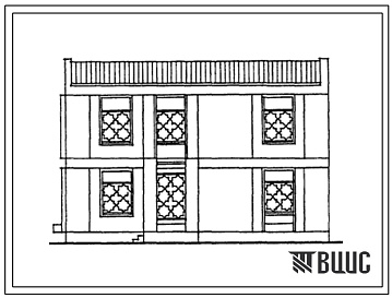 Фасады Типовой проект 141-55-34с.13.87 Одноквартирный жилой дом с 5-комнатной квартирой в 2 уровнях (для Таджикской ССР)