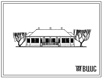 Фасады Типовой проект 184-24-91/1 Одноэтажный жилой дом 2 двухкомнатные квартиры для индивидуальных застройщиков. Для строительства во 2 и 3 климатических районах (северо-центральных районов Украинской ССР)