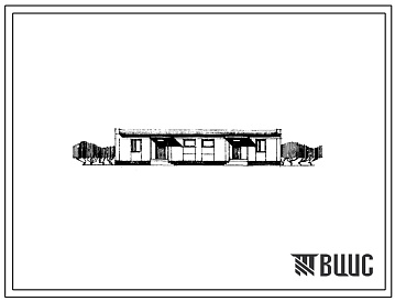 Фасады Типовой проект 183-211-20/1 Одноэтажный дом на 2 трехкомнатные квартиры. Для строительства в 4А и 4Г климатических подрайонах Туркменской ССР