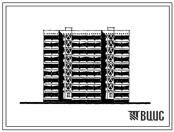 Фасады Типовой проект 148-015сп Блок-секция девятиэтажная 36-квартирная рядовая (трехкомнатных 3Б — 1, четырехкомнатных 4Б — 35). Для строительства в IVГ климатическом подрайоне сейсмичностью 9 баллов, на грунтах II типа просадочности.