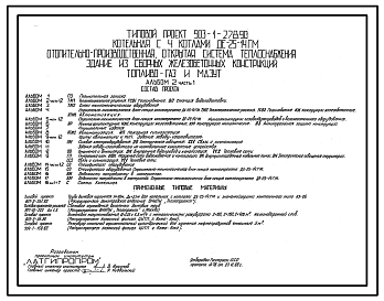Состав Типовой проект 903-1-278.90 Котельная с 4 котлами ДЕ-25-14ГМ.