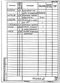 Состав альбома. Проект 11913 ПечьАльбом 1 Рабочий проект печи 