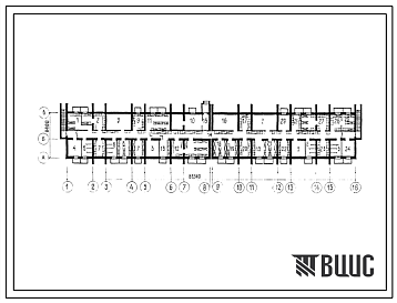 Фасады Типовой проект П-4-626(77-082сп.85) Помещения общественного назначения, размещаемые в подвале 4-этажного жилого дома, скомпонованного из блок-секций серии 777, (убежище на 626 человек, размеры убежища 66,54м на 9,4м, режимы вентиляции 1,2).