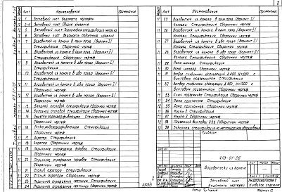 Состав альбома. Типовой проект 413-01-26Альбом 2 Металлоконструкции и заказные спецификации для Выпусков 1,2