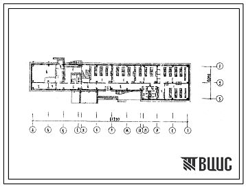 Фасады Типовой проект Б-3-500(222-1-364с) Двойное использование помещений 1 этажа средней школы на 12 классов(464 учащихся), (убежище на 500 человек, размеры убежища 61,22м на 12м, режимы вентиляции 1,2).