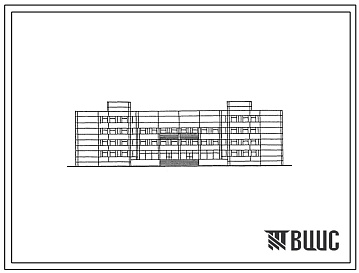 Фасады Типовой проект 221-1-495с.13.86 Общеобразовательная школа на 33 класса (1266 учащихся). Для Молдавской ССР. (Ввод опубликован в И-10-86)