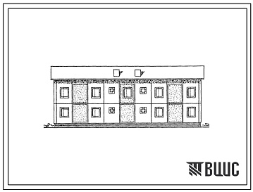 Фасады Типовой проект 222-023.1с.13.87 2-этажная 4-квартирная блок-секция с 4-комнатными квартирами. Для строительства в Узбекской ССР. .(Конструктивный вариант высота этажа 2,8м 222-023.2с.13.87).