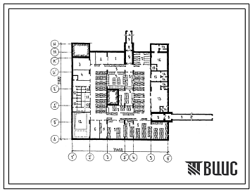 Фасады Типовой проект А-II (III,IV)-570(254-7-11.4.87) Вспомогательные помещения в подвале лечебно-диагностического корпуса для расширения существующих центральных районных больниц, (убежище на 570 человек, размеры убежища 35,8м на 33,4м, режимы вентиляции 1,2).