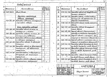 Состав альбома. Серия 4.407-260 ПрокладкаВыпуск 1 Рабочие чертежи