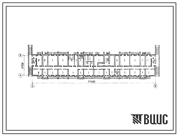 Фасады Типовой проект Б-1-800(114-144-6с) Помещения культурно-бытового обслуживания в подвале 5-этажного 4-секционного жилого дома, (убежище на 800 человек, размеры убежища 77,5м на 11,7м, режимы вентиляции 1).