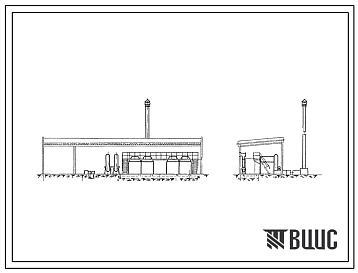 Фасады Типовой проект 903-1-30  Отопительная котельная закрытого типа на 4 водогрейных котла «Универсал-6» , поверхностью нагрева по 37,4 м?. Топливо  дрова и крупнокусковые отходы. Теплоноситель  вода.