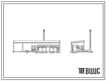 Фасады Типовой проект 903-1-31 Отопительная котельная закрытого типа на 4 водогрейных котла «Энергия-6» поверхностью нагрева по 42,4 м.кв.. Топливо  дрова и крупнокусковые отходы. Теплоноситель  вода.