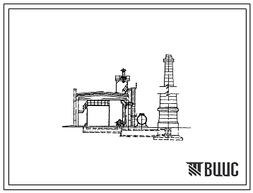 Фасады Типовой проект 903-1-55 Котельная с 3 котлами ТВГ-8 для открытой системы теплоснабжения. Топливо-газ. Теплоноситель-вода.