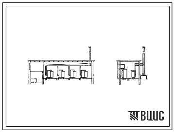 Фасады Типовой проект 903-1-88 Котельная с 4 котлами Е-1/9Г паропроизводительностью 4 т/час. Топливо-газ. Теплоноситель-пар.