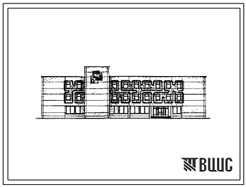Фасады Типовой проект 232-1-126.83 Учебный и общественно-бытовой корпус профтехучилища и техникума на 540 учащихся (в конструкциях серии 1.020-1)