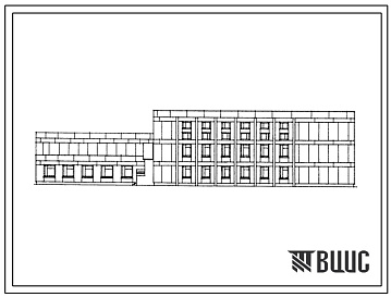 Фасады Типовой проект 233-1-142.13.86 Универсальный общественно-бытовой корпус техникума и ПТУ на 720 учащихся (для Казахской ССР)