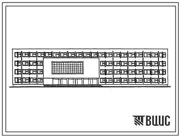 Фасады Типовой проект 232-1-149с.86 Учебный корпус профтехучилища на 720 учащихся. Вариант в конструкциях серии 1.020.1-2с