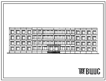Фасады Типовой проект 231-2-135-58 Универсальный учебный корпус для техникумов и профтехучилищ со средней общеобразовательной подготовкой на 960 учащихся.
