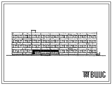 Фасады Типовой проект 232-1-69/75 Универсальный учебный корпус профессионально-технического училища на 1200 учащихся.
