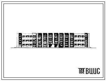 Фасады Типовой проект 234-1-97 Универсальный учебный корпус для профтехучилищ техникумов на 720 учащихся. Для строительства в 4А и 4Г климатических подрайонах