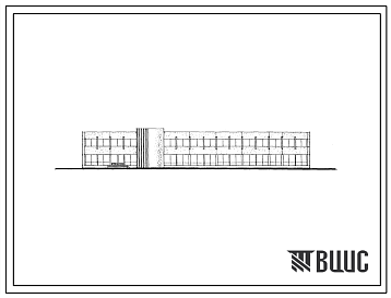 Фасады Типовой проект 232-2-36 Универсальный общественно-бытовой корпус техникума и профтехучилища на 480 учащихся в конструкции серии ИИ-04, для строительства в 1В климатическом подрайоне, 2 и 3 климатических районах