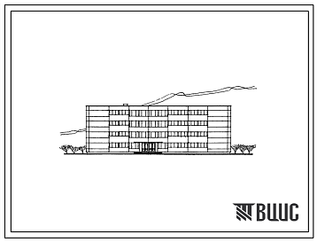 Фасады Типовой проект 232-2-28с Универсальный учебный корпус для техникумов и профтехучилищ на 720 учащихся для строительства в 4В, 4Б климатических подрайонах, сейсмичностью 7 и 8 баллов