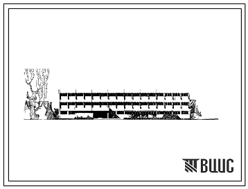 Фасады Типовой проект 232-1-73сп Универсальный учебный корпус профтехучилища на 480 учащихся, для строительства в 4А и 4Г климатических подрайонах, сейсмичностью 7-8 баллов, на грунтах 2 типа просадочности (в конструкциях серии ИИС-04)