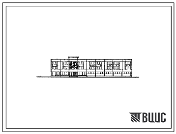 Фасады Типовой проект 232-2-31 Универсальный учебный корпус техникума и профтехучилища на 480 учащихся, для строительства в 1В климатическом подрайоне, 2 и 3 климатических районах